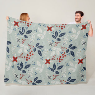 Couverture Polaire Motif sans couture d'art folklorique floral scandi