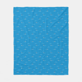Couverture Polaire Motif sans couture de baleine