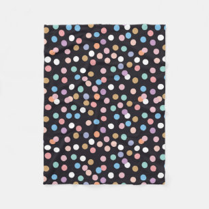 Couverture Polaire Motif sans couture de confetti de fête, arrière -