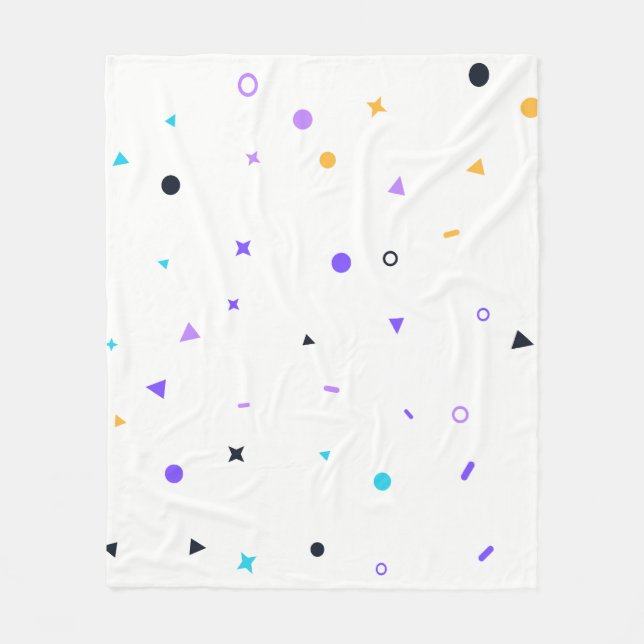 Couverture Polaire Motif sans couture de confettis de Memphis (Devant)