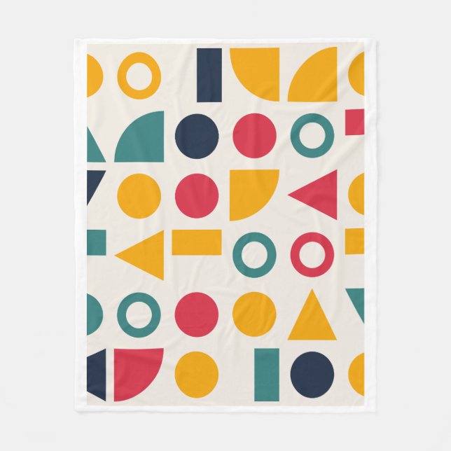 Couverture Polaire Motif sans couture de formes géométriques Bauhaus (Devant)