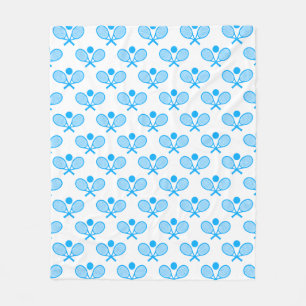 Couverture Polaire Motif sans couture de tennis - Raquette et balle b