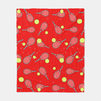 Couverture Polaire Motif sans couture de tennis - Raquette et balle s