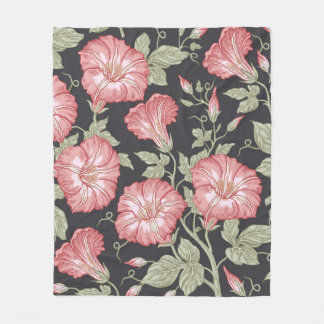 Couverture Polaire Motif sans couture. Des fleurs sauvages de Petunia
