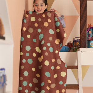 Couverture Polaire Motif sans couture inégal à point Polka écarté