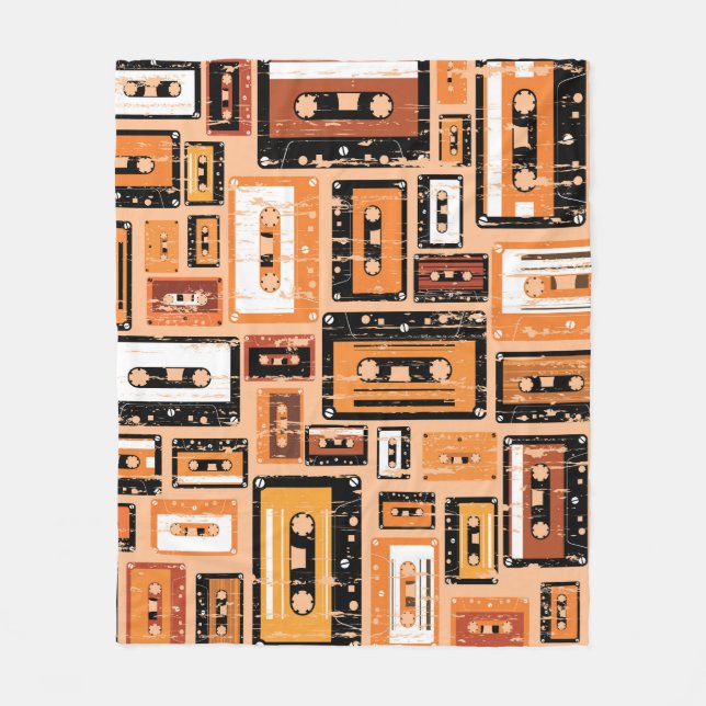 Couverture Polaire Motif sans couture rétro (Devant)