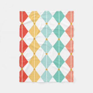 Couverture Polaire Motif sans couture Retro Harlequin Diamond