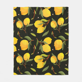 Couverture Polaire Motif sans soudure au citron. Illustration de citr