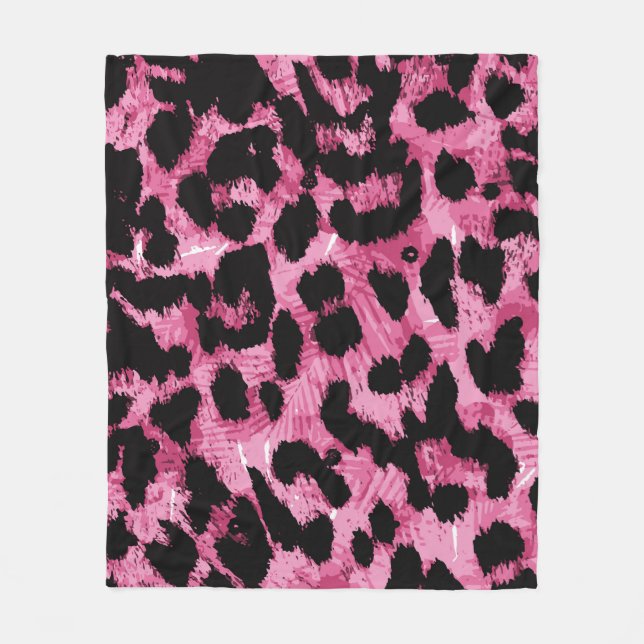 Couverture Polaire Motif sans soudure Leopard (Devant)