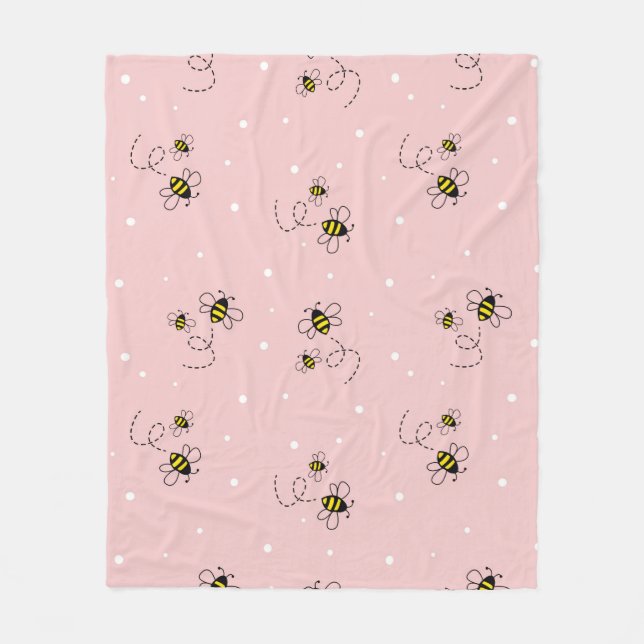 Couverture Polaire Motif sans soudure sur arrière - plan pastel. Vint (Devant)