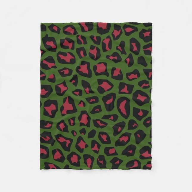 Couverture Polaire Motif sans voile Leopard (Devant)