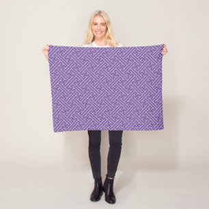 Couverture Polaire Motif Sayagata, Japonais, Violet et Rose