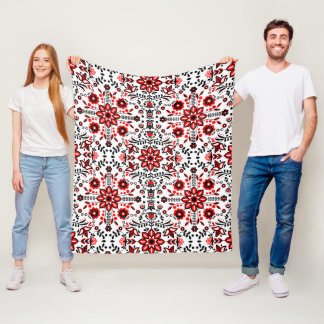 Couverture Polaire Motif scandinave d'hiver nordique