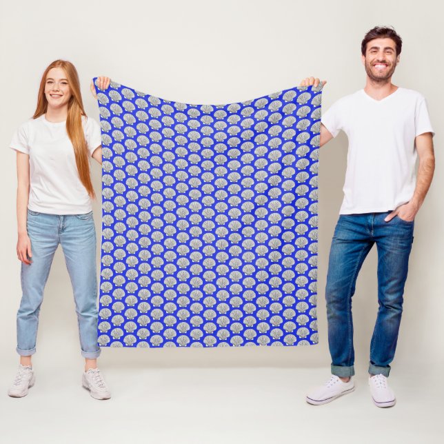Couverture Polaire Motif Shell (En situation)