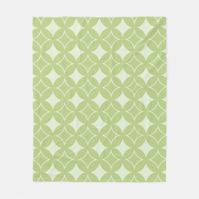 Couverture Polaire Motif shippo vert olive (Devant)