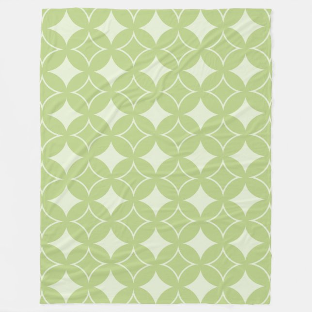 Couverture Polaire Motif shippo vert olive (Devant)