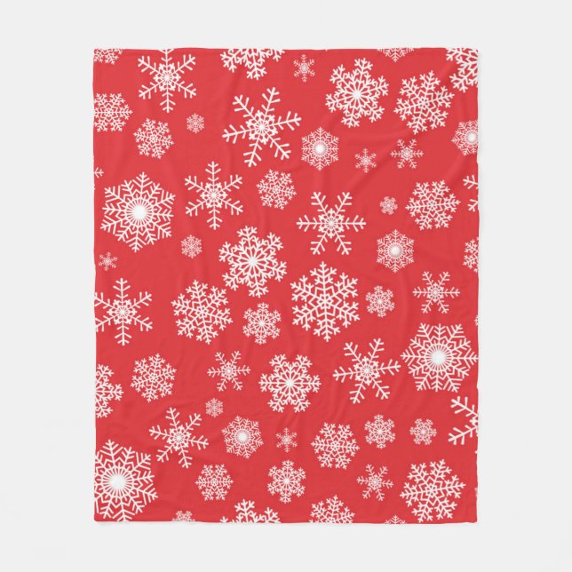 Couverture Polaire Motif Snowflake (Devant)