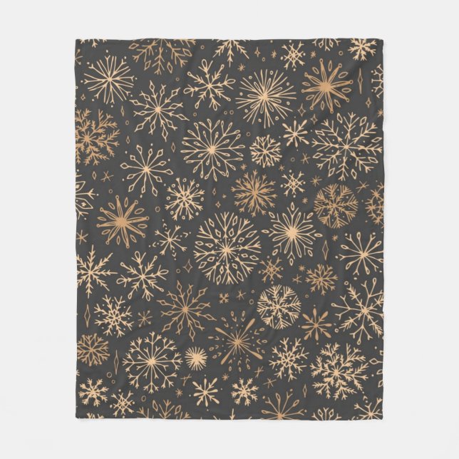 Couverture Polaire Motif Snowflake (Devant)