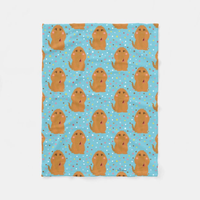 Couverture Polaire Motif Snuffleupagus Blue Stars & Dots (Devant)
