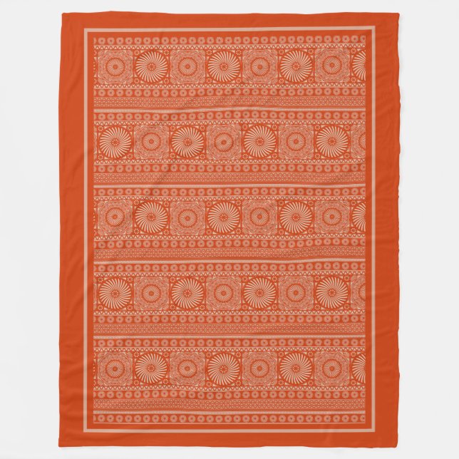 Couverture Polaire Motif solaire slave traditionnel (Devant)