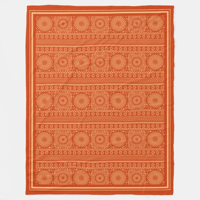 Couverture Polaire Motif solaire slave traditionnel (Devant)