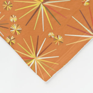 Couverture Polaire Motif Spoutnik du milieu du siècle, Terracotta