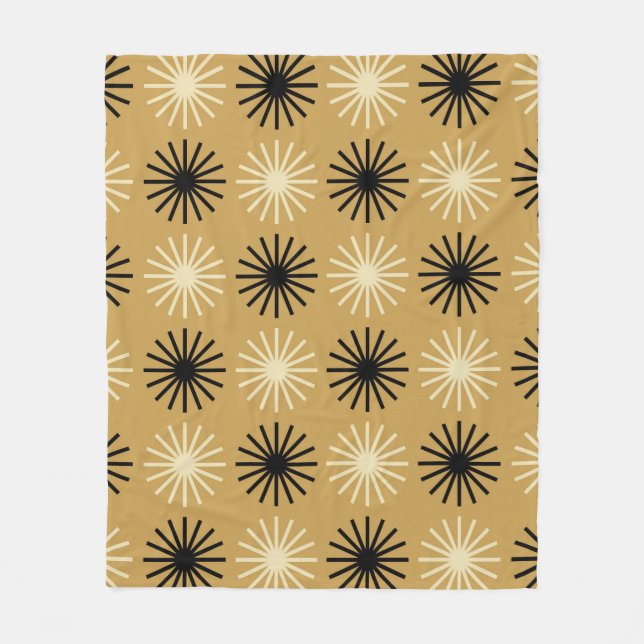 Couverture Polaire Motif Starburst moderne du milieu du siècle (Devant)