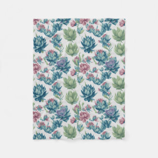 Couverture Polaire Motif Succulent