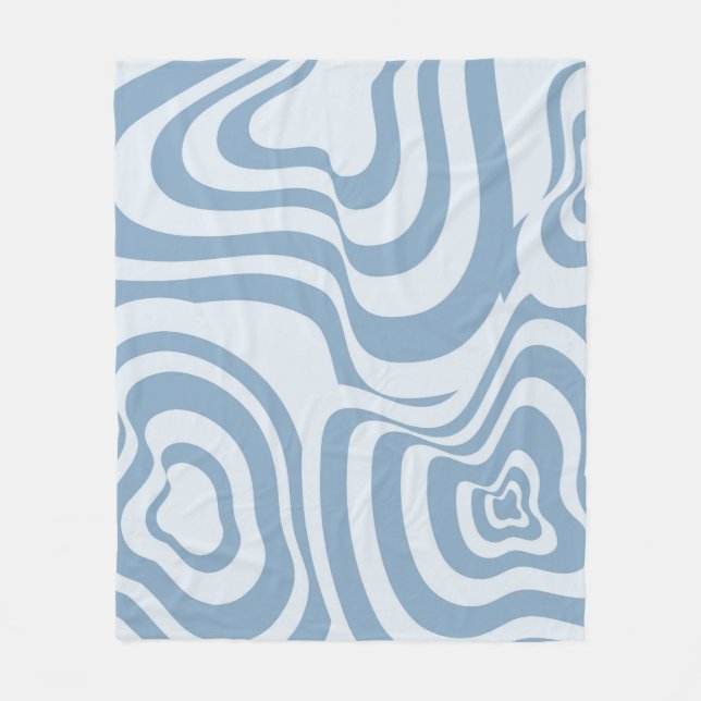 Couverture Polaire Motif Super Y2K rétro bleu (Devant)