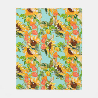Couverture Polaire Motif transparent à l'automne