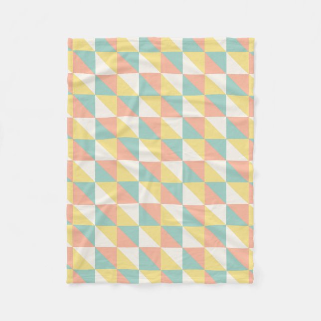 Couverture Polaire Motif triangle Abstrait géométrique coloré (Devant)