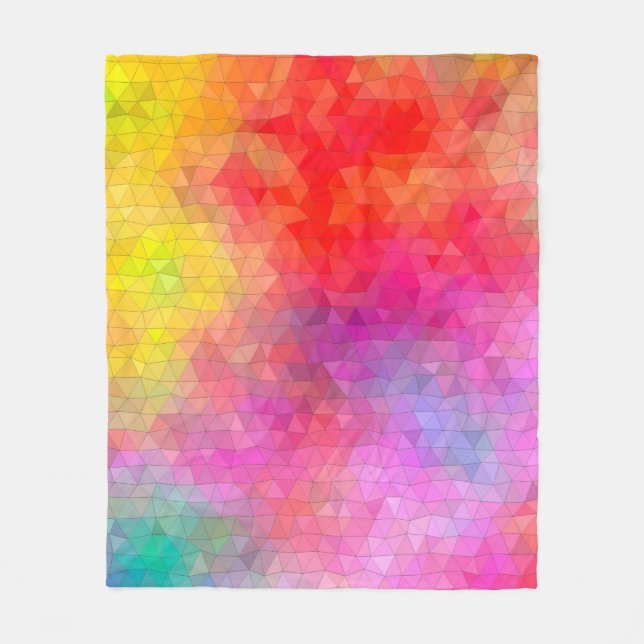 Couverture Polaire Motif triangle avec arrière - plan de mélange de c (Devant)