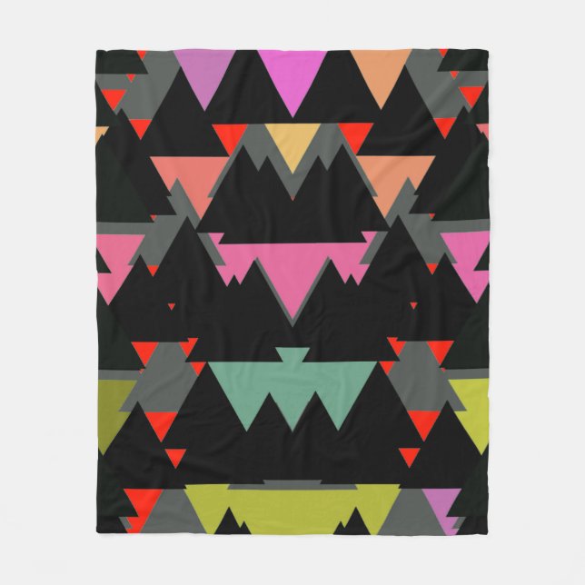 Couverture Polaire Motif triangle géométrique (Devant)