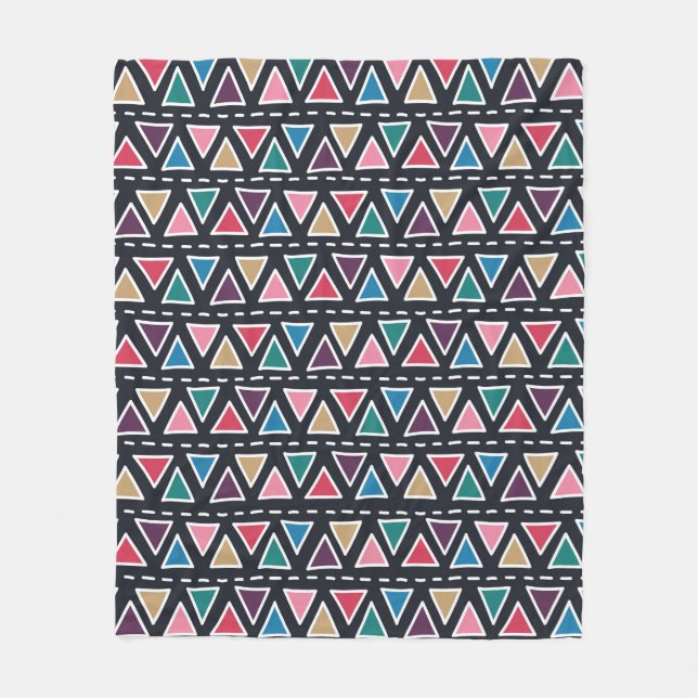 Couverture Polaire motif tribal Abstrait et sans couture dessinée à l (Devant)