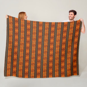 Couverture Polaire motif tribal africain ethnique. Adinkra simbols.