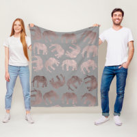 motif tribal d'éléphant d'or rose clair élégant