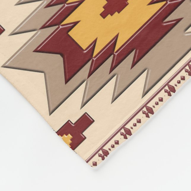 Couverture Polaire Motif tribal du sud-ouest (Coin)