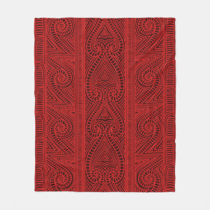 Couverture Polaire Motif tribal maori - l'art de Whakairo du