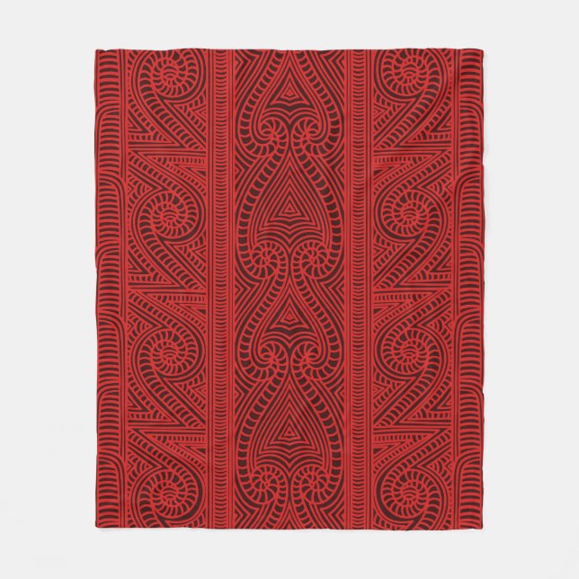 Couverture Polaire Motif tribal maori - l'art de Whakairo du (Devant)