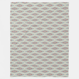 Couverture Polaire Motif Tribal vintage En Rouge Et Bleu