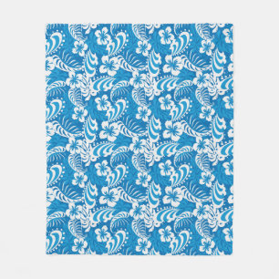 Couverture Polaire Motif tropical de ketmie