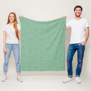Couverture Polaire Motif turquoise