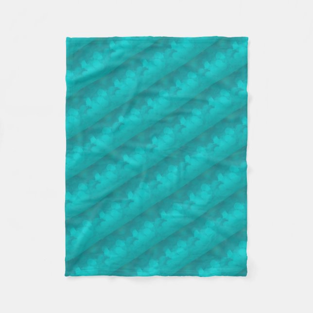 Couverture Polaire Motif turquoise sarcelle aqua (Devant)