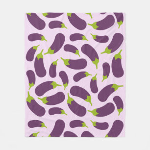 Couverture Polaire Motif végétal d'aubergine violet végétal Conceptio