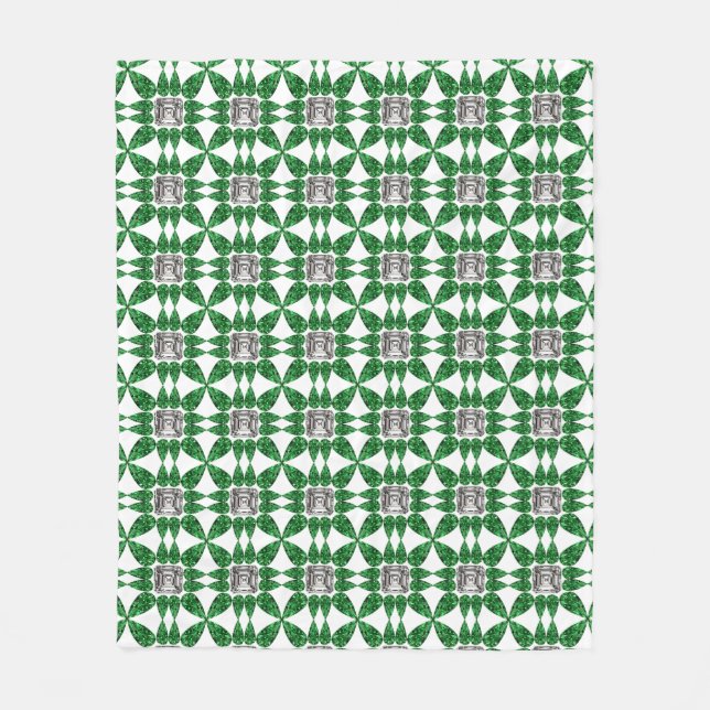 Couverture Polaire Motif vert (Devant)