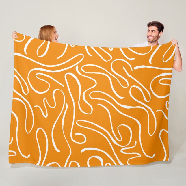 Couverture Polaire Motif Vibre Abstraite (En situation)