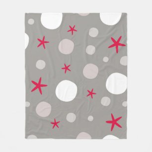 Couverture Polaire motif vintage Abstrait transparent sur fond gris
