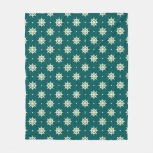 Couverture Polaire Motif vintage de roue de bateau