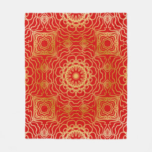 Couverture Polaire Motif vintage sans couture avec fleurs abstraites