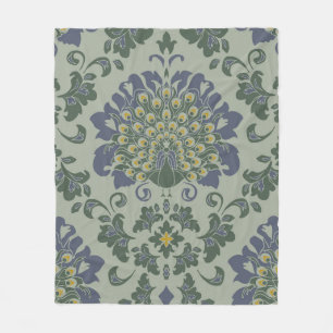 Couverture Polaire Motif vintage sans couture avec oiseau romantique